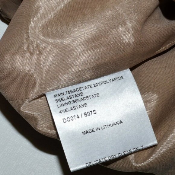 KAREN MILLEN ENGLAND SZ 8 M MEDIUM ONE SHOULDER SATIN SHEATH PLEATED DRESS - Picture 10 of 11